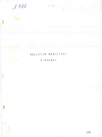 Image du Bulletin Mairie Avenay 1982