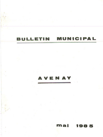 Image du Bulletin Mairie Avenay 1985