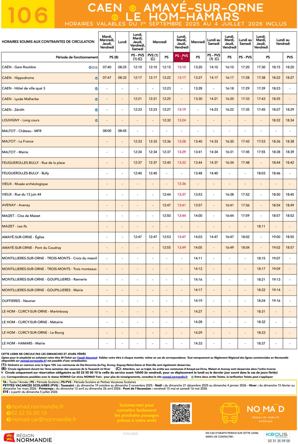 Ligne 106 Nomad - Le Hom-Hamars Amayé-sur-Orne Caen - PAGE 2